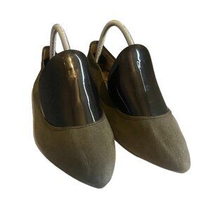 BALLET POINTED-TOE SUEDE FLATS